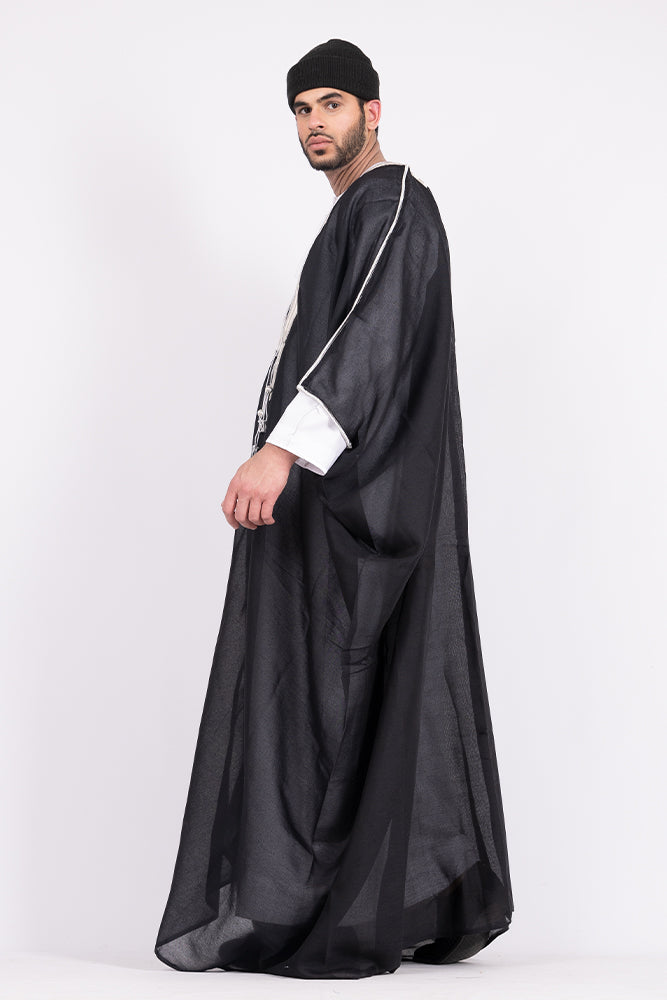 Black Arab Mens Bisht - JLifestyle Store