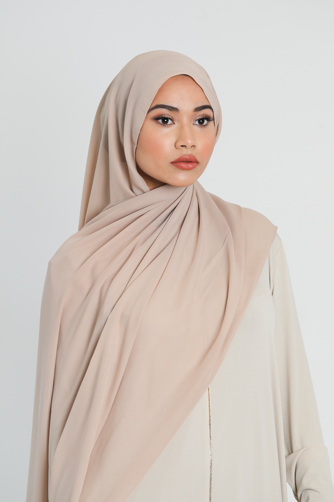 Chiffon Scarf | Light Mink - jubbas.com