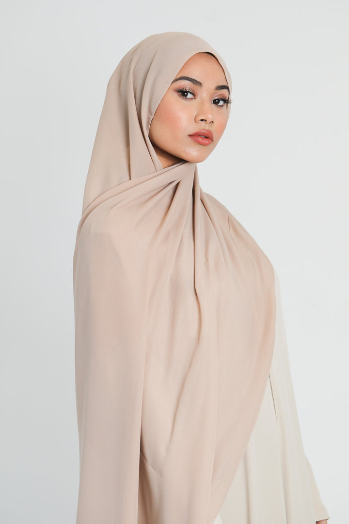 Chiffon Scarf | Light Mink - jubbas.com