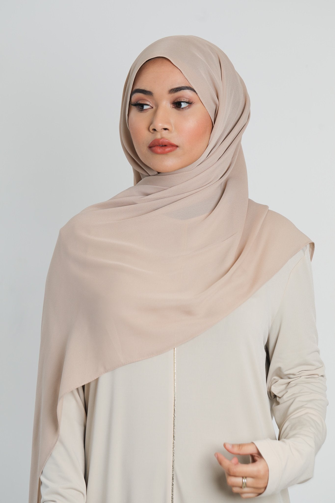 Chiffon Scarf | Light Mink - jubbas.com