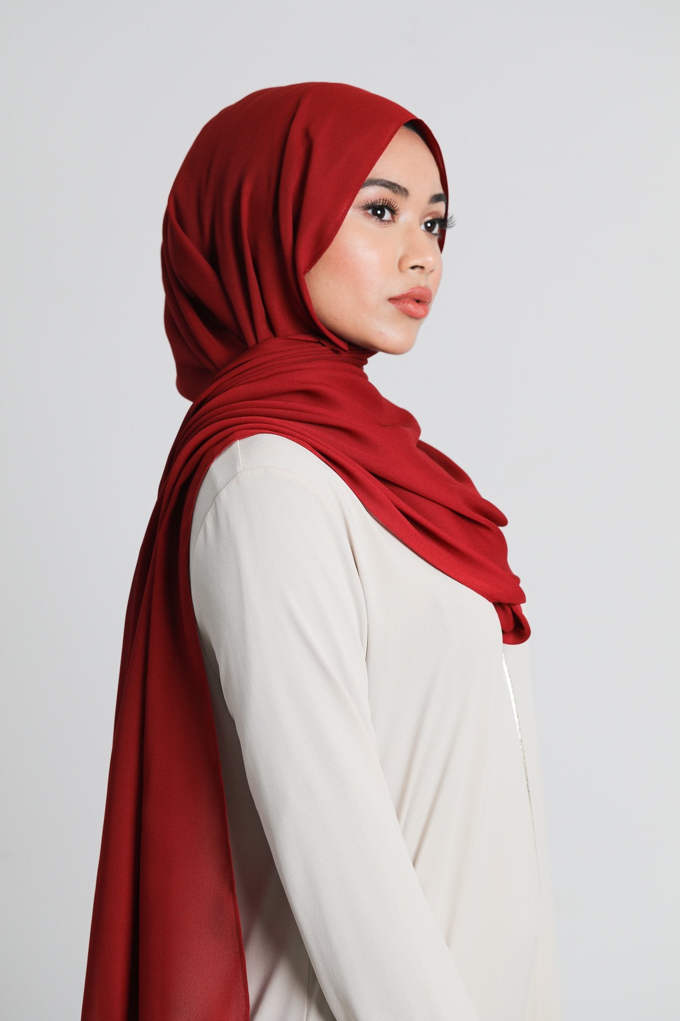 Chiffon Scarf | Red - jubbas.com