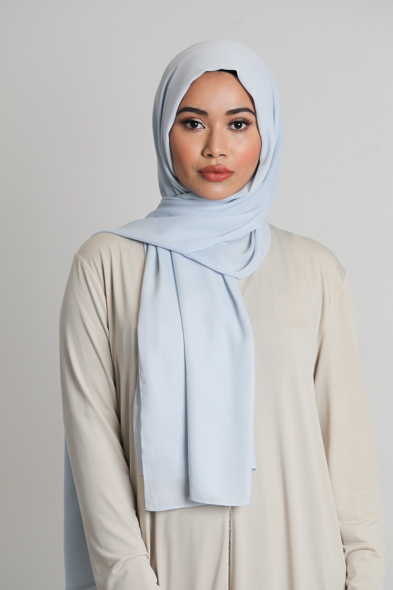 Chiffon Scarf | Powder Blue - jubbas.com