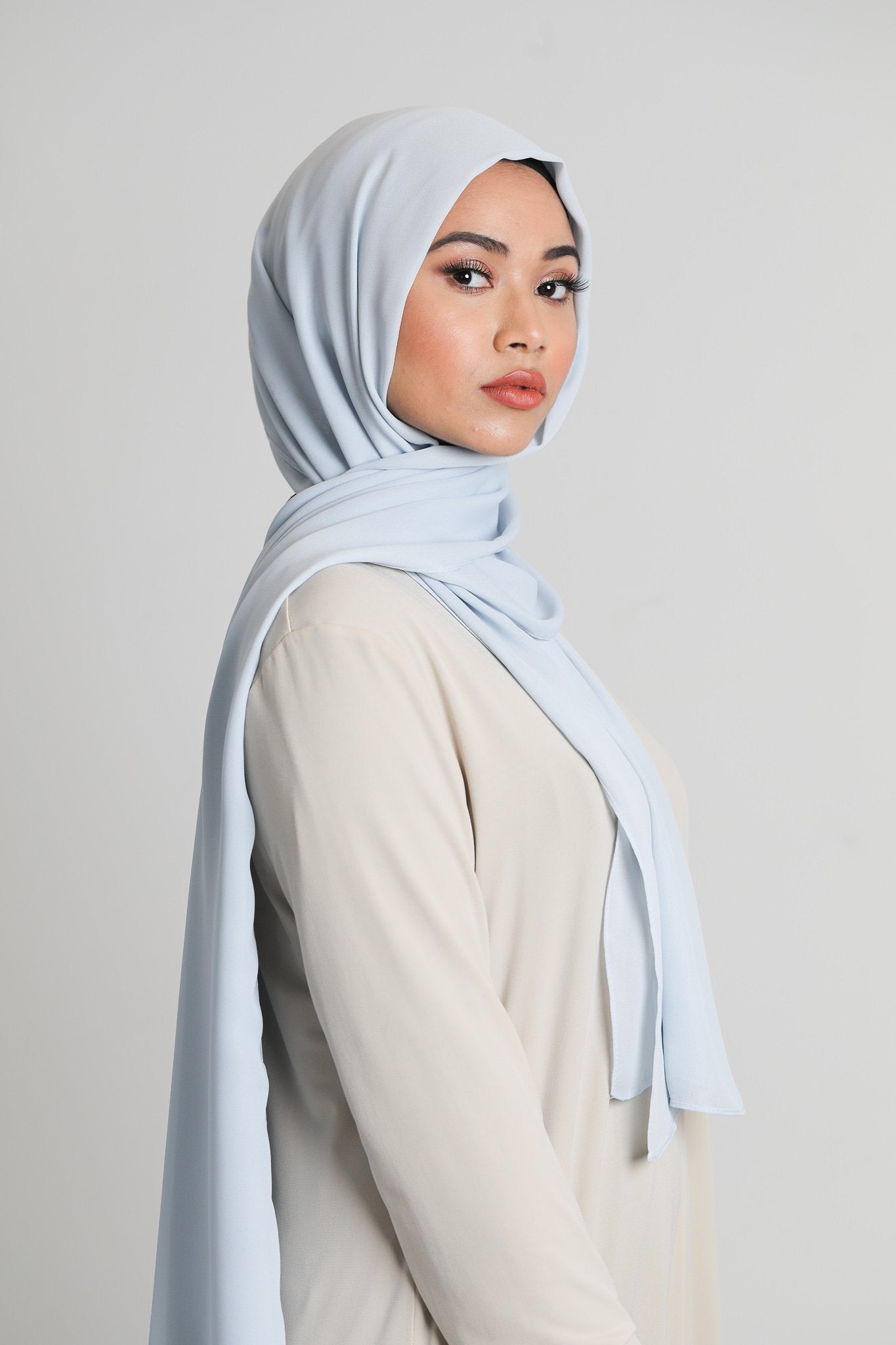 Chiffon Scarf | Powder Blue - jubbas.com