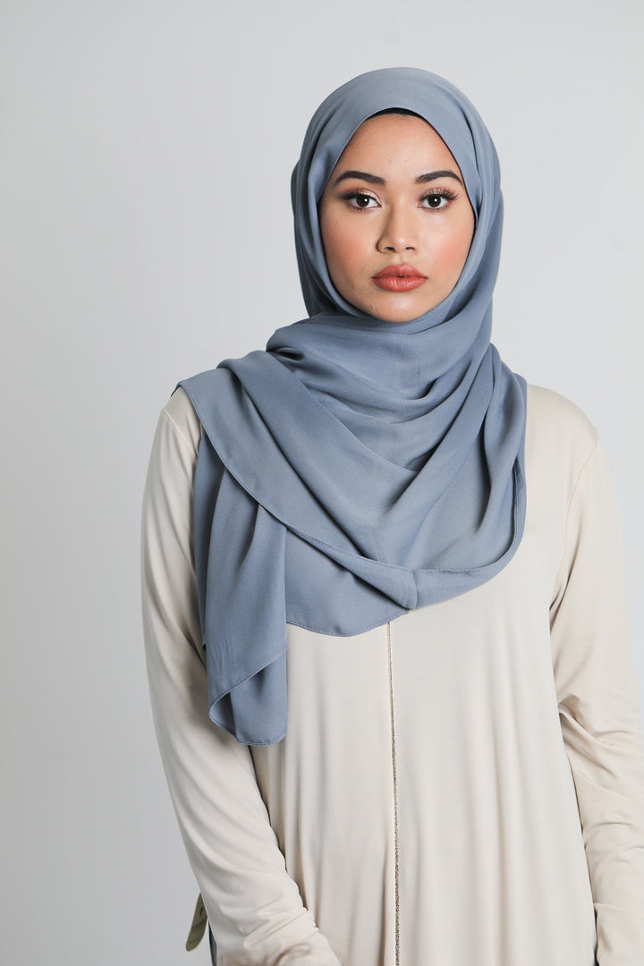 Chiffon Scarf | Pigeon Blue - jubbas.com