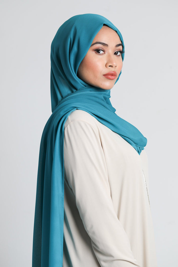 Chiffon Scarf | Cerulean - jubbas.com