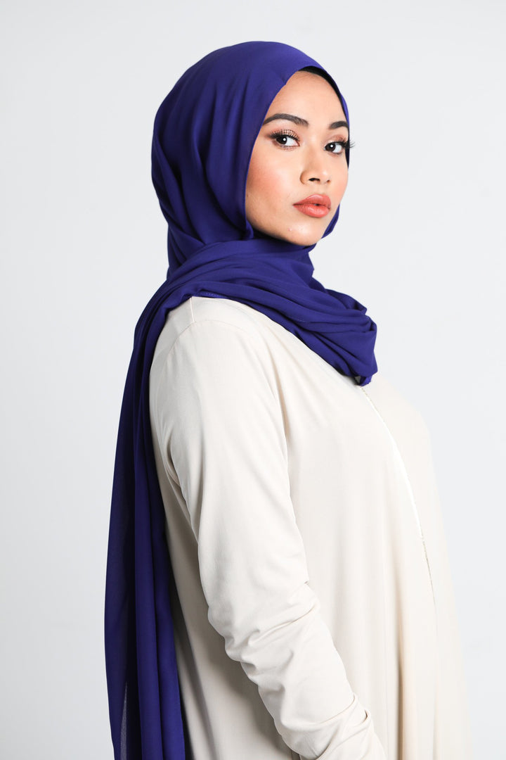 Chiffon Scarf | Indigo - jubbas.com