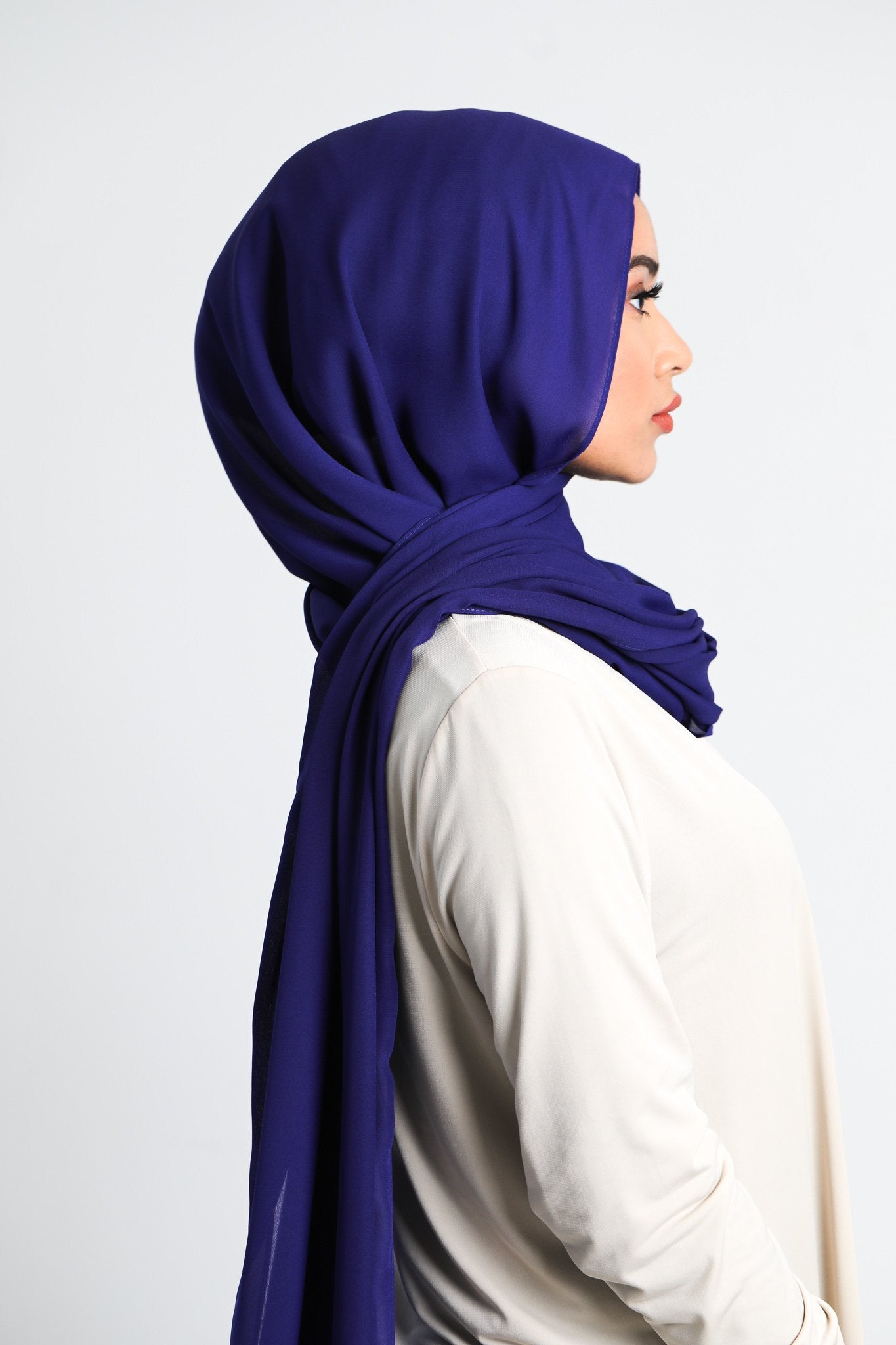 Chiffon Scarf | Indigo - jubbas.com