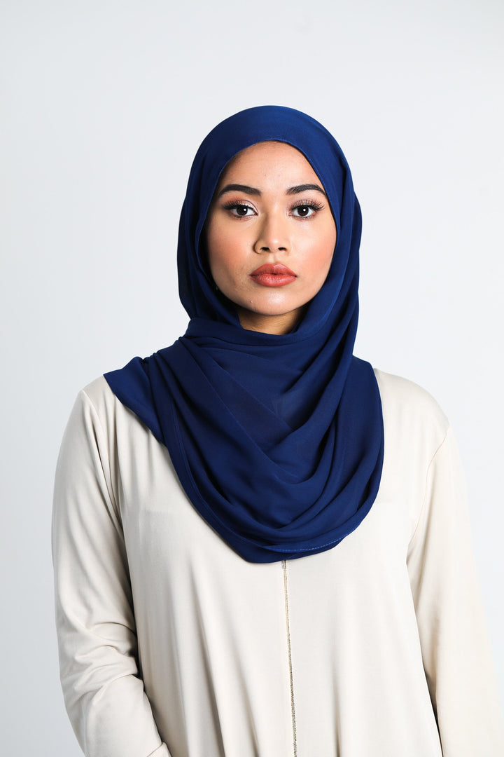 Chiffon Scarf | Royal Blue - jubbas.com