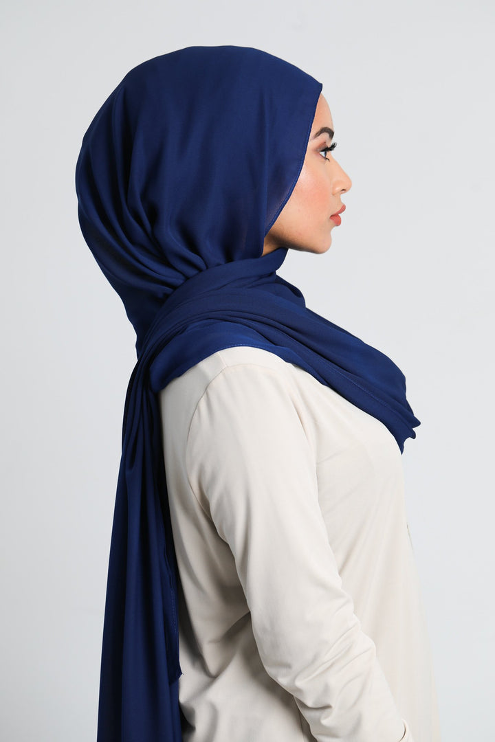 Chiffon Scarf | Royal Blue - jubbas.com