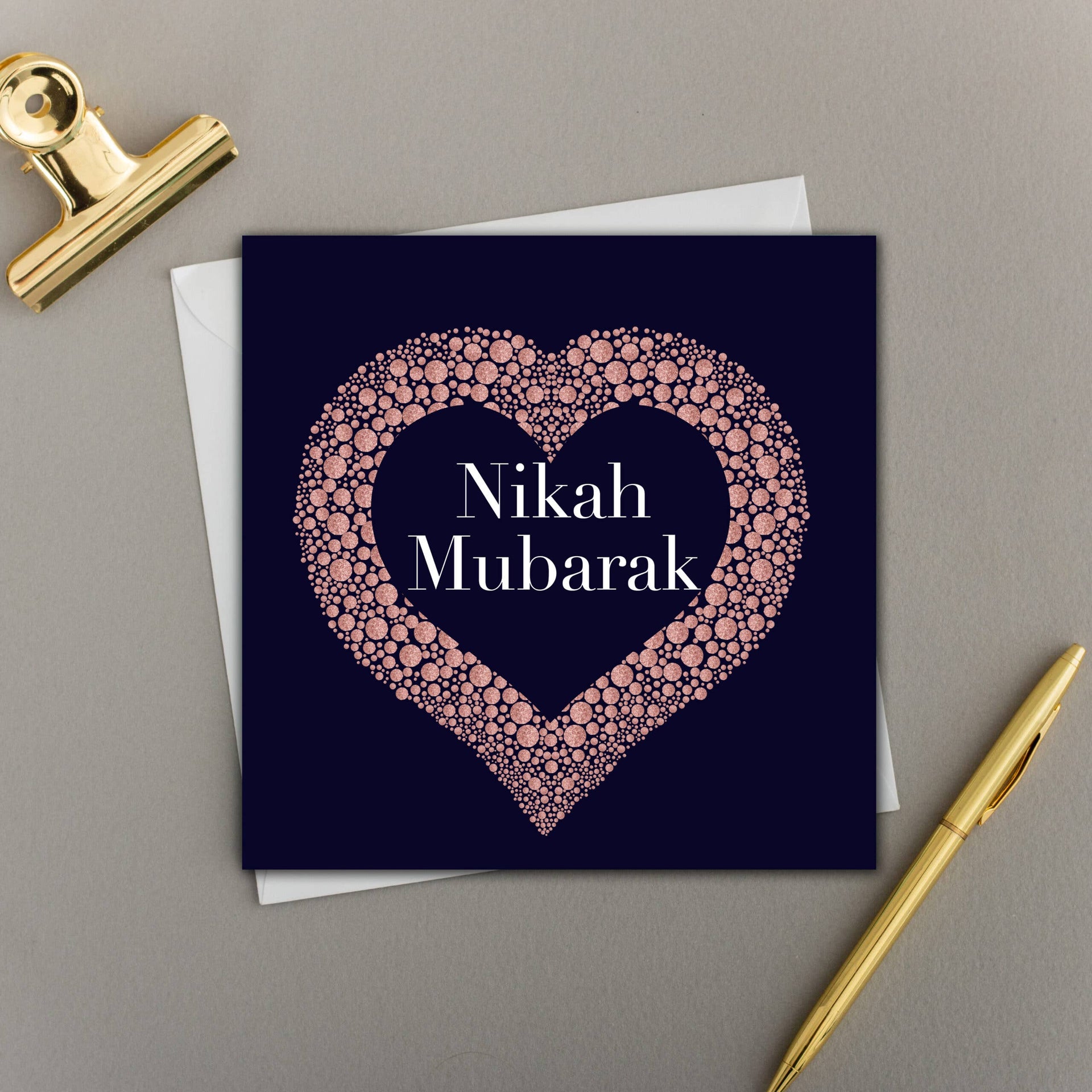 Nikah Mubarak Gold Glitter