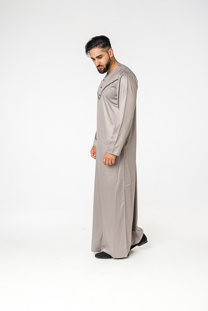 Grey Mens Omani Kandura - jubbascom