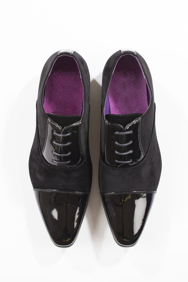 Black Patent/Suede Shoes - jubbascom