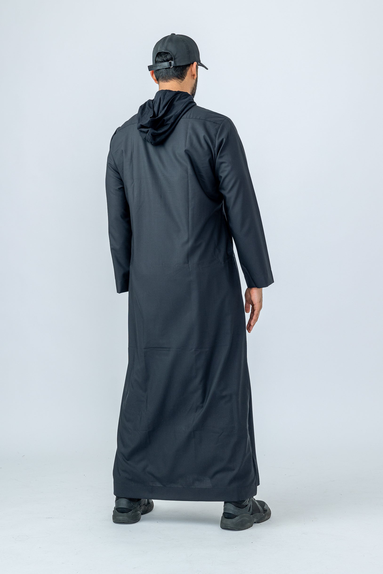 Black Urban Hooded Jubbah - JLifestyle Store