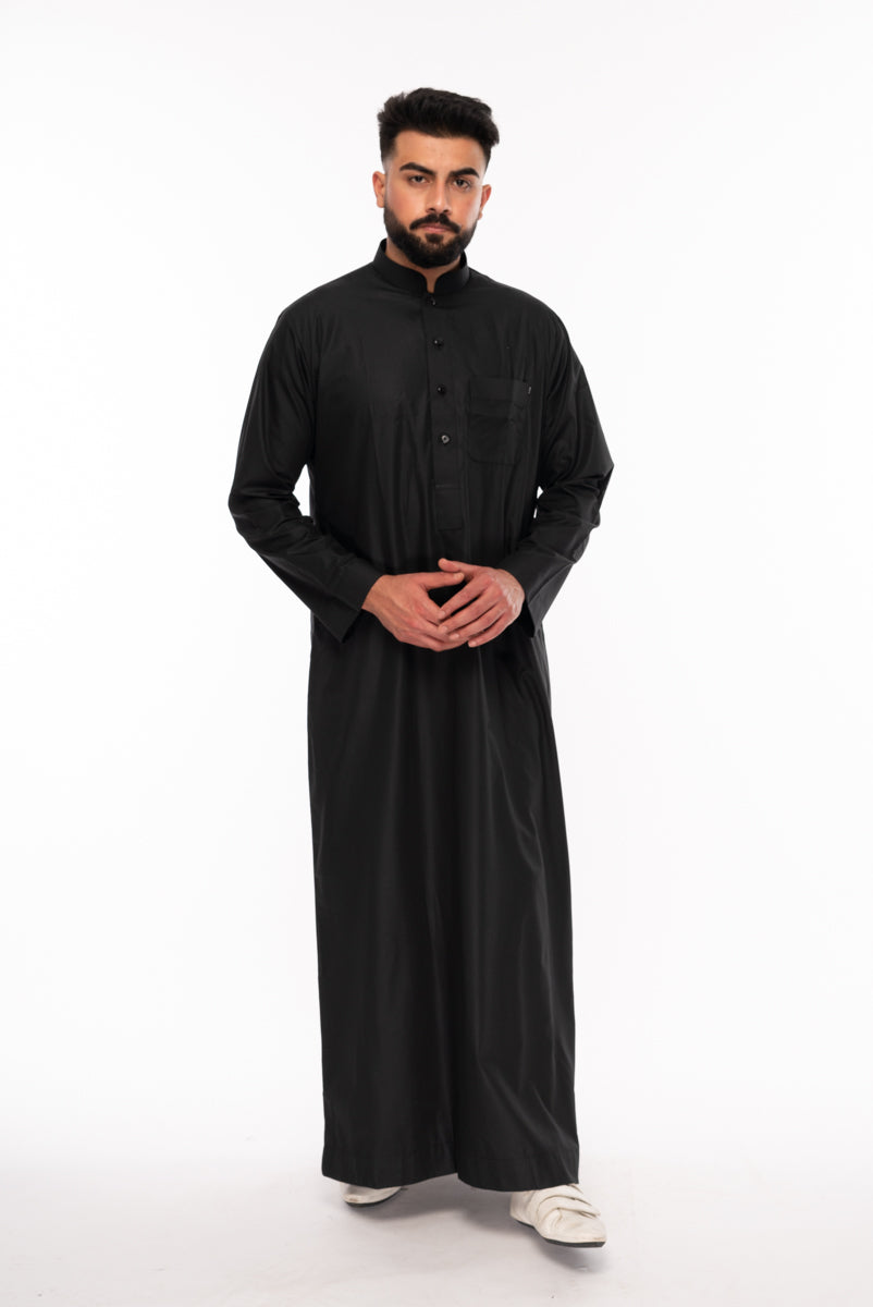 Black Collar Arab Jubbah - jubbas.com