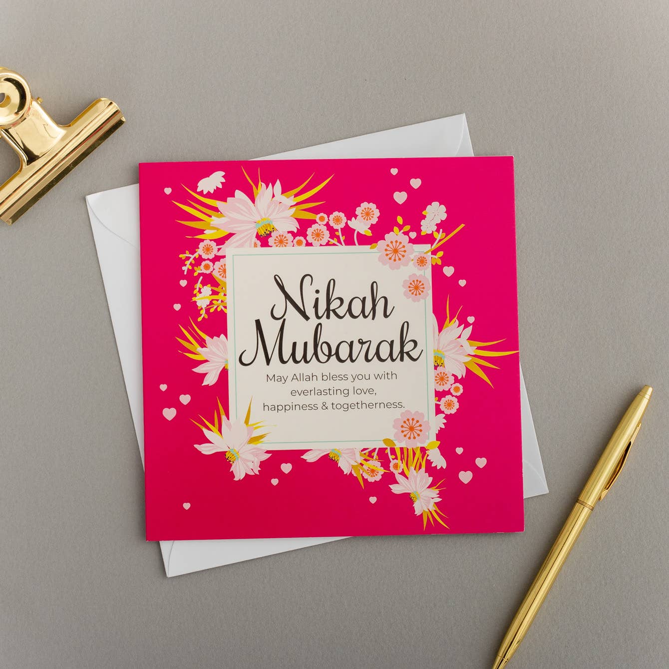 NIKAH MUBARAK CARD | FLORAL BORDER