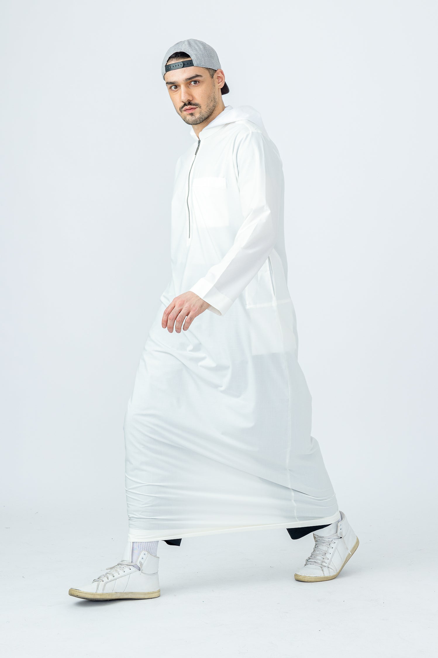 Cream Urban Hooded Jubbah