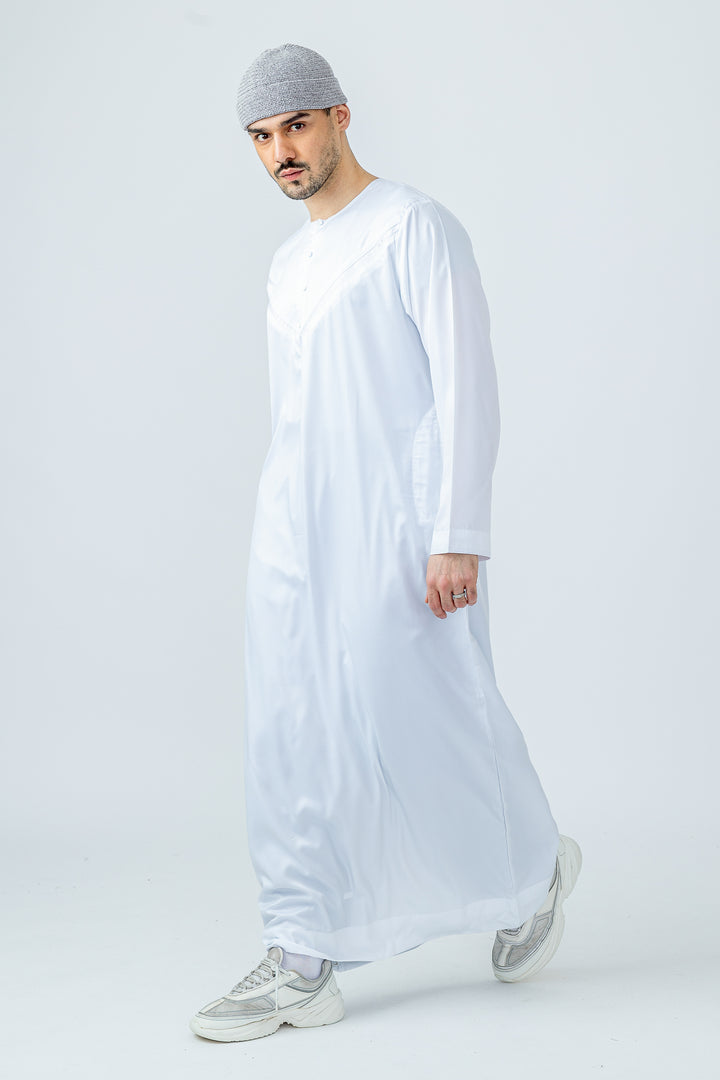 Iced White Omani Jubbah - JLifestyle Store