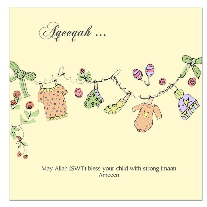 Aqeeqah celebration card - jubbas.com