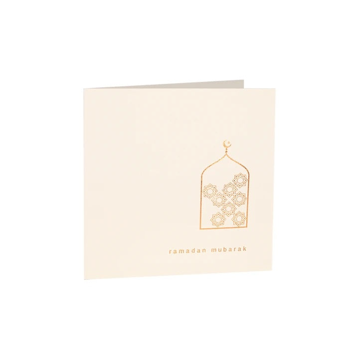 Gold Foiled Ramadan Card- Cream