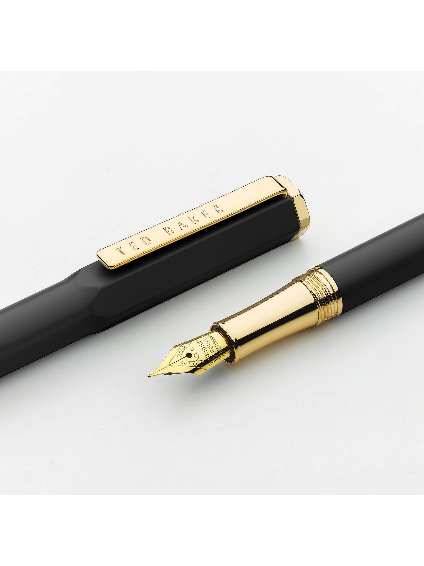 Ted Baker Gold Fountain Pen, Black Onyx