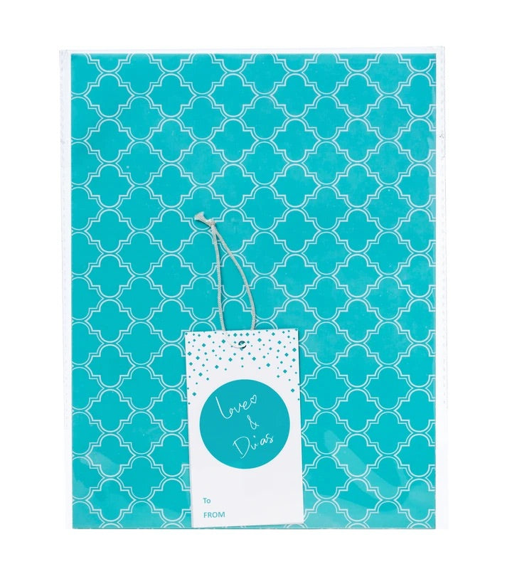 Love & Du'as Gift Wrap- Aqua