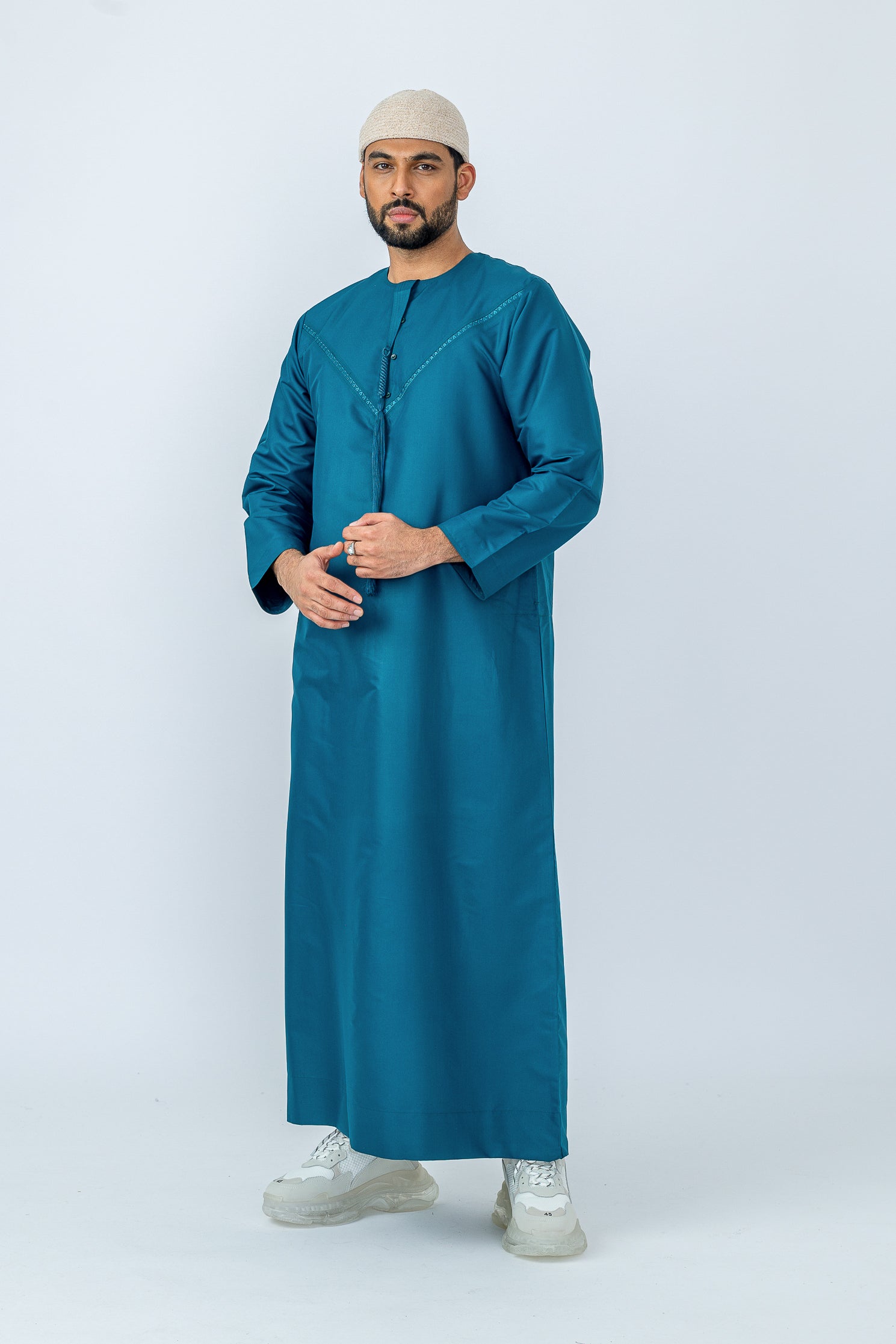 Teal Emirati Style Thobe