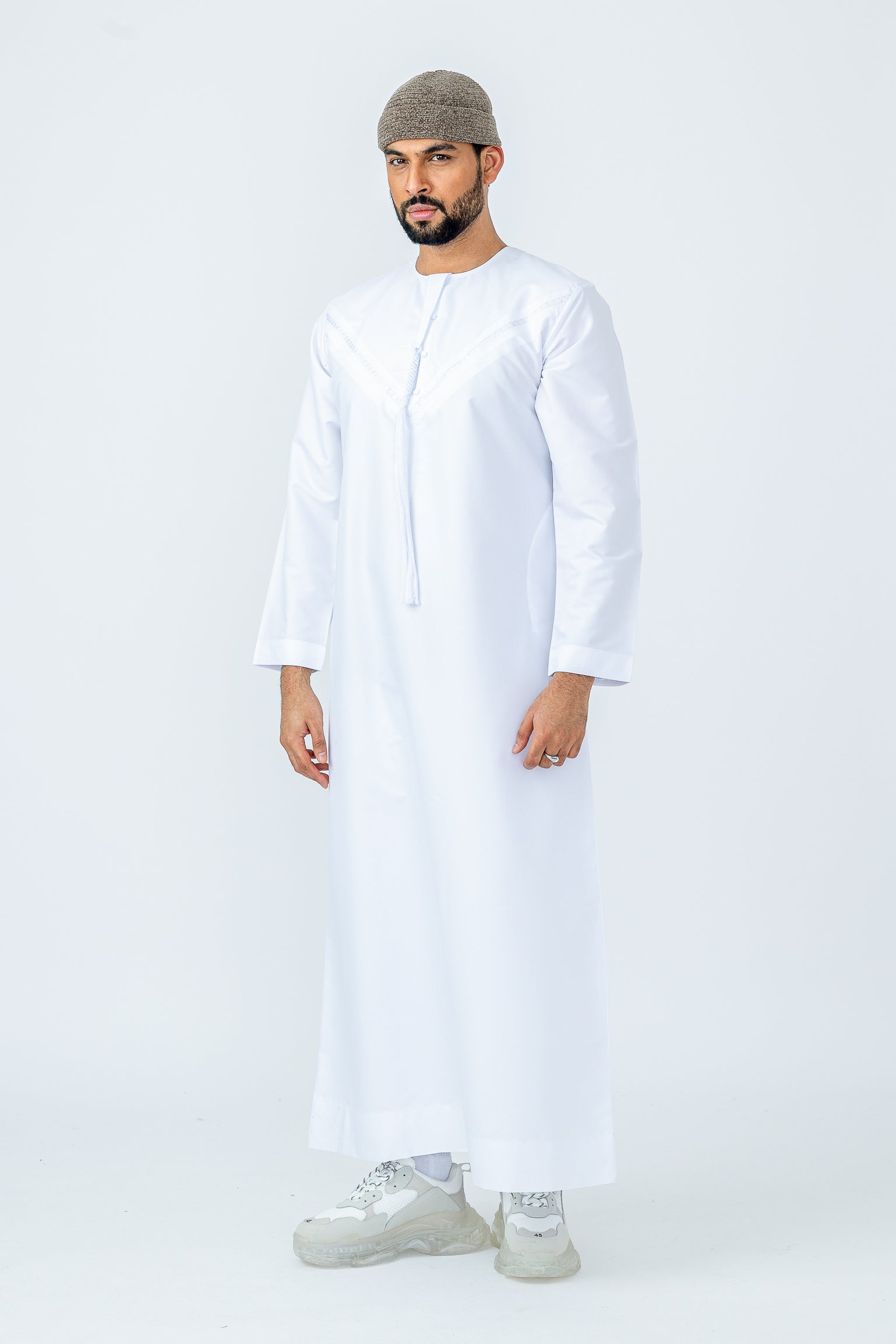 White Emirati Style Thobe