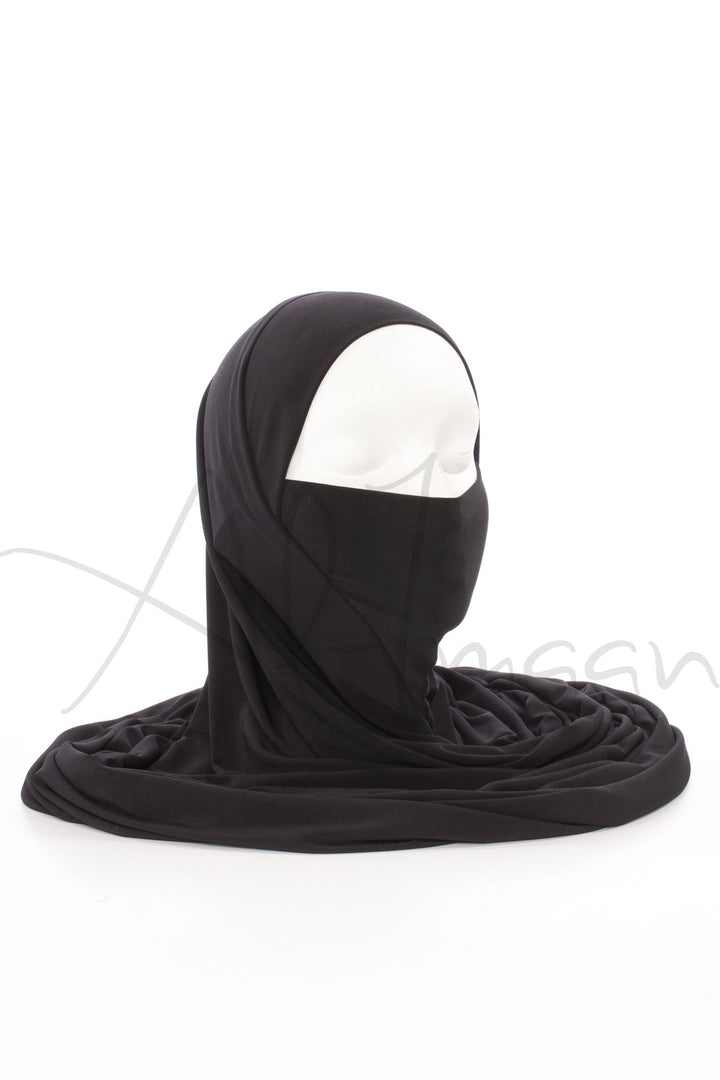 Yusra 2in1 Burkha Black - jubbascom